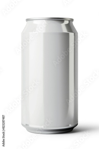 Blank Aluminum Soda Can on White Background for Brand Mockup