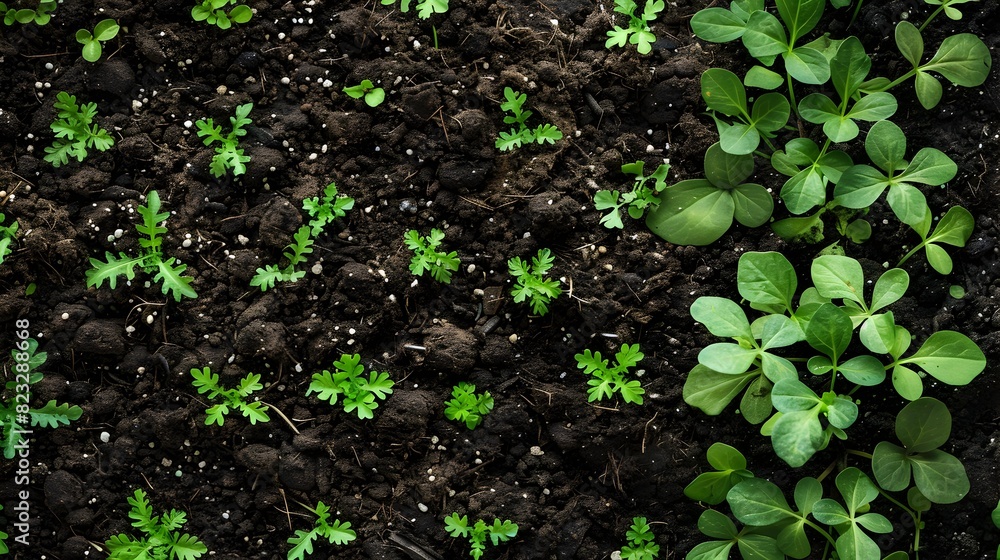 Fresh Garden Bed with Rich Soil and New Seedlings Symbolizing Growth and Renewal for New Beginnings Fresh Garden Bed with Rich Soil and New Seedlings Symbolizing Growth and Renewal for New Beginnings