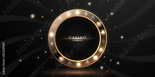 casino background vector illustration for gambling poster banner elegant design