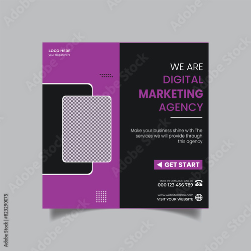 Digital marketing agency and corporate social media post template