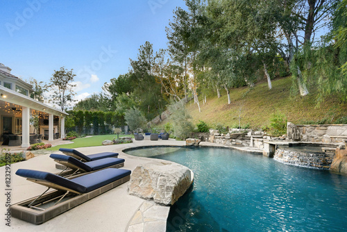 Slika na platnu Exterior shot of a luxury home in Calabasas, California.