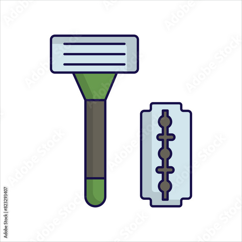 shaving icon with white background vector stock illustration