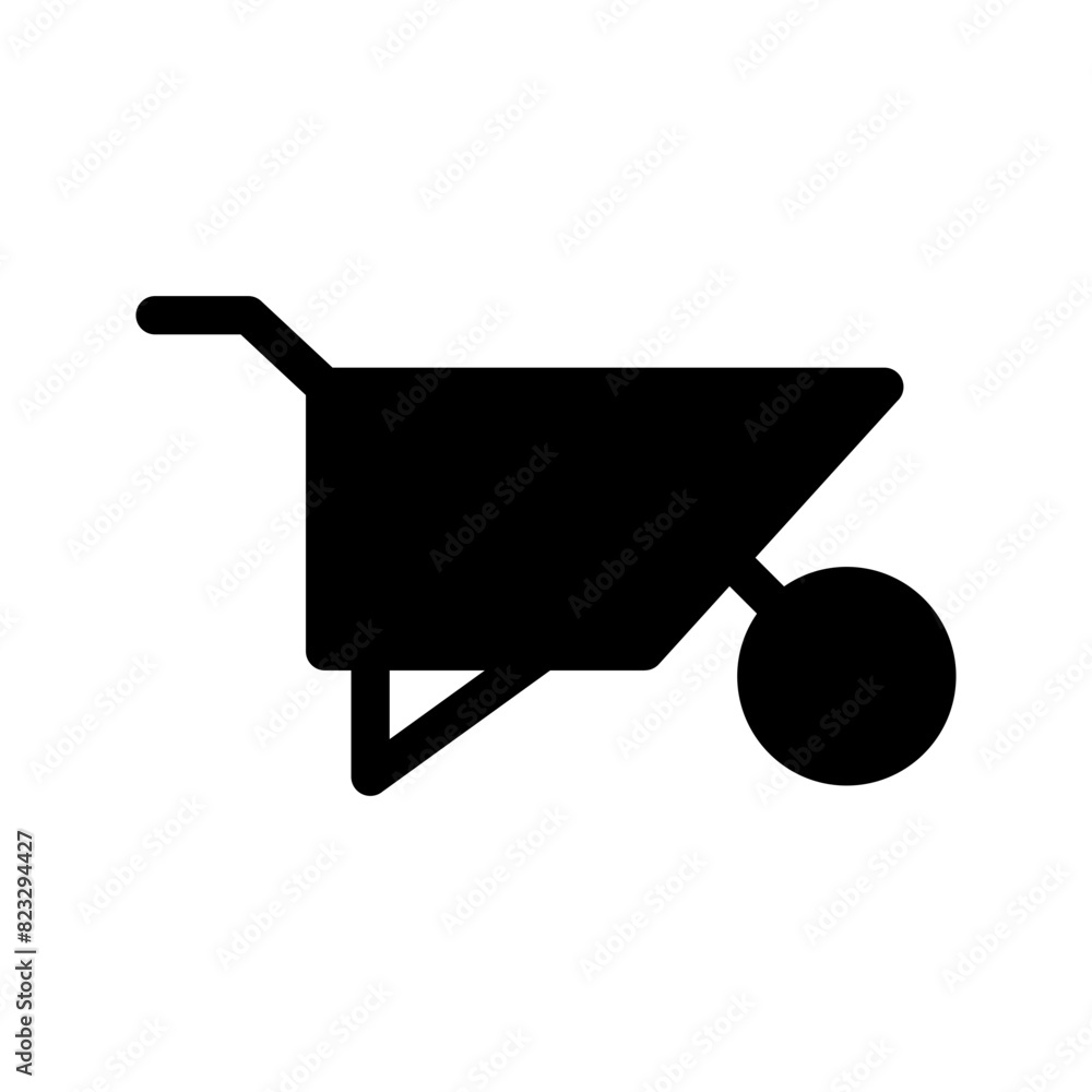 Wheelbarrow Icon Vector Symbol Design Illustration Wheelbarrow Icon Vector Symbol Design Illustration