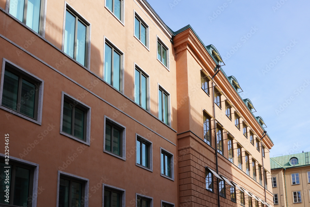 Low angle view of buildings against sky