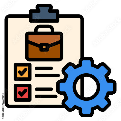 Job Sheet Icon Element For Design