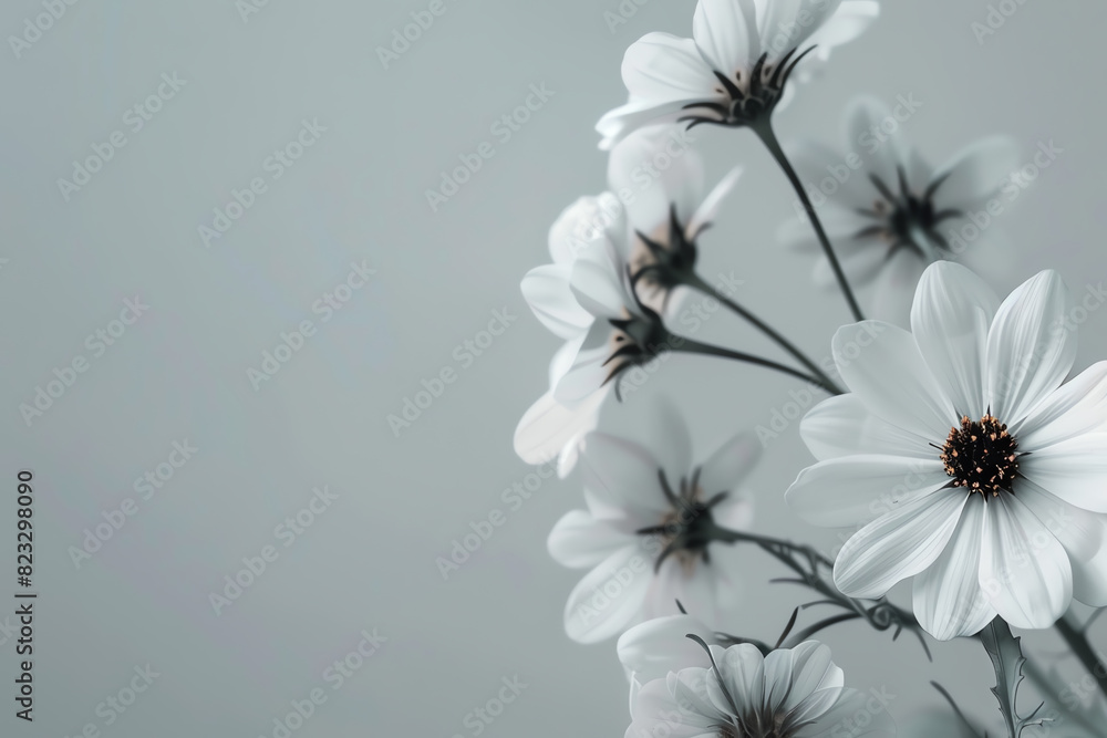Elegant floral design with minimal detail, creating a clean and minimalist visual effect Elegant floral design with minimal detail, creating a clean and minimalist visual effect