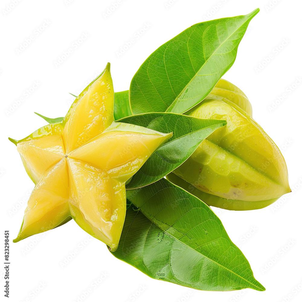 Fototapeta premium star fruit isolated on transparent background
