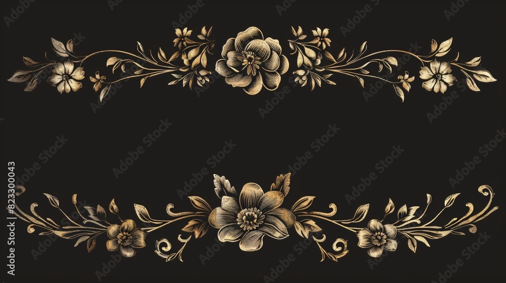  gold-colored decorative flourishes,