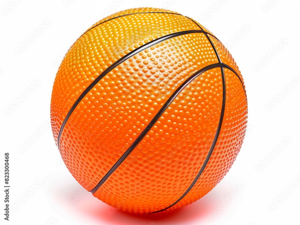 Vibrant orange basketball isolated on white Vibrant orange basketball isolated on white