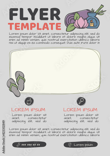 Vector template related to spa, beauty and health. Editable design for advertisement, flyer, advertisement, magazine