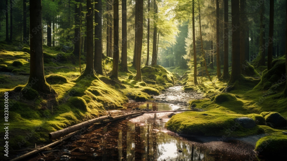 Obraz premium Captivating woodland backdrop.