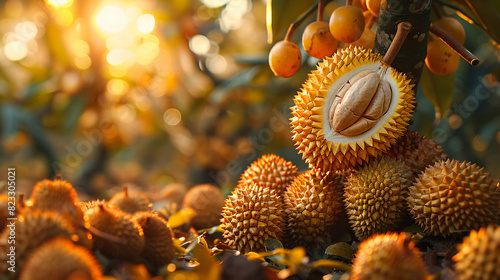 Durian asia country king of the fruits photo