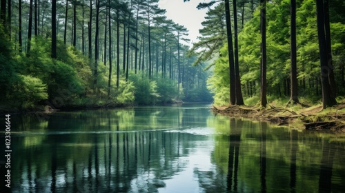 Alluring forest scene as a backdrop