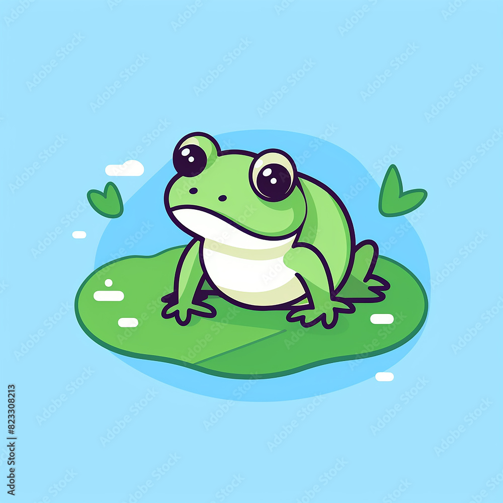 Bouncing_Bullfrog_Bullfrog_jumping_on_lily_pads_Moder Bouncing_Bullfrog_Bullfrog_jumping_on_lily_pads_Moder