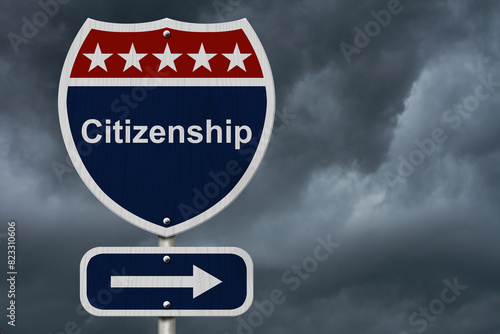 Citizenship this way sign