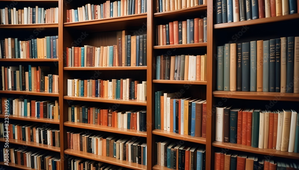 books in a library, A bookshelf filled with lots of old books. Perfect for vintage or antique book lovers. books in a library, A bookshelf filled with lots of old books. Perfect for vintage or antique book lovers.