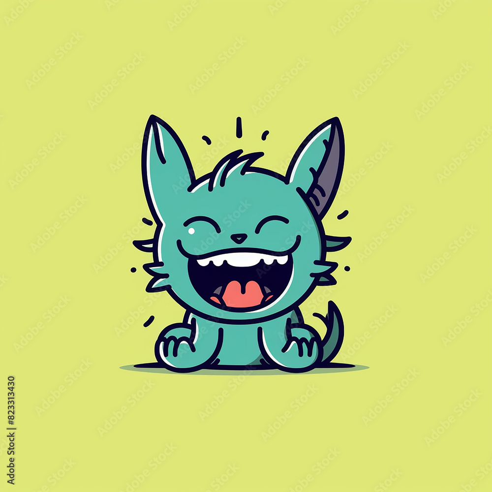 Obraz premium Chuckling_Chupacabra_Chupacabra_sharing_a_chuckle_Mod