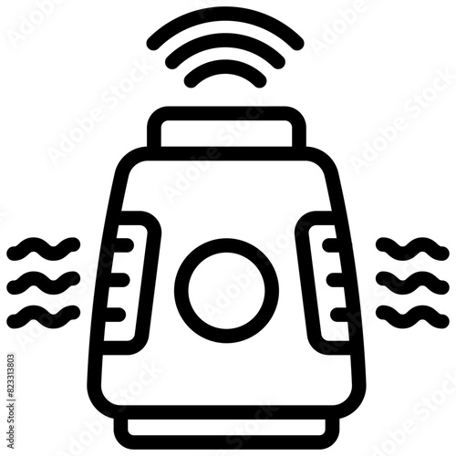 Air Purifier black outline icon, related to smart home theme. use for modern concept, web and app development