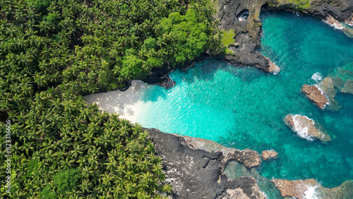 Fényképezés The amazing bateria beach at ilheu das rolas at Sao Tome,Africa