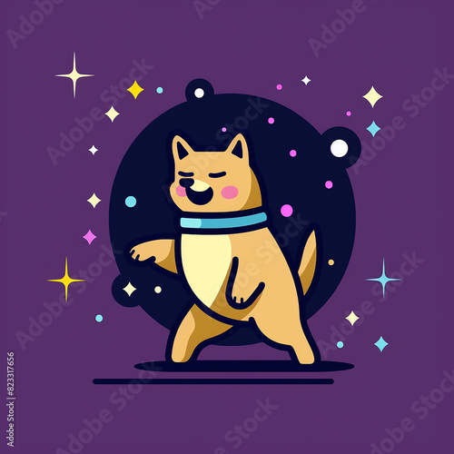 Disco-Dancing_Dalmatian_Modern_Line_Icon_Vector_Line