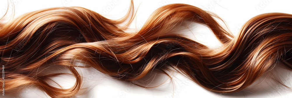 Beautiful shiny healthy hair curls texture isolated on white background Beautiful shiny healthy hair curls texture isolated on white background
