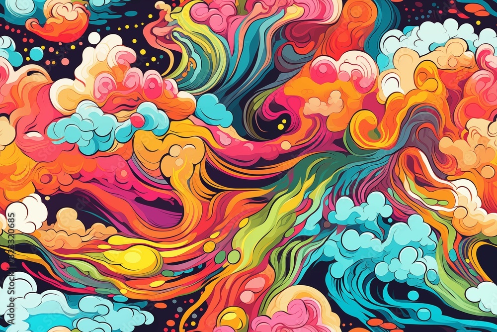Seamless psychedelic pattern Seamless psychedelic pattern