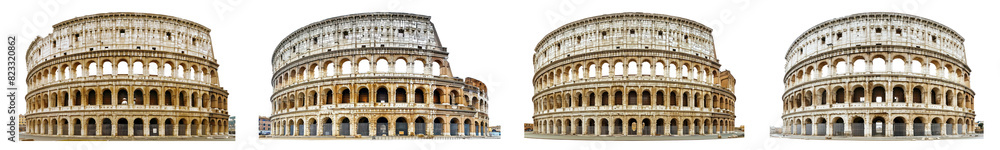 Obraz premium Roman Colosseum classic architecture png on transparent background