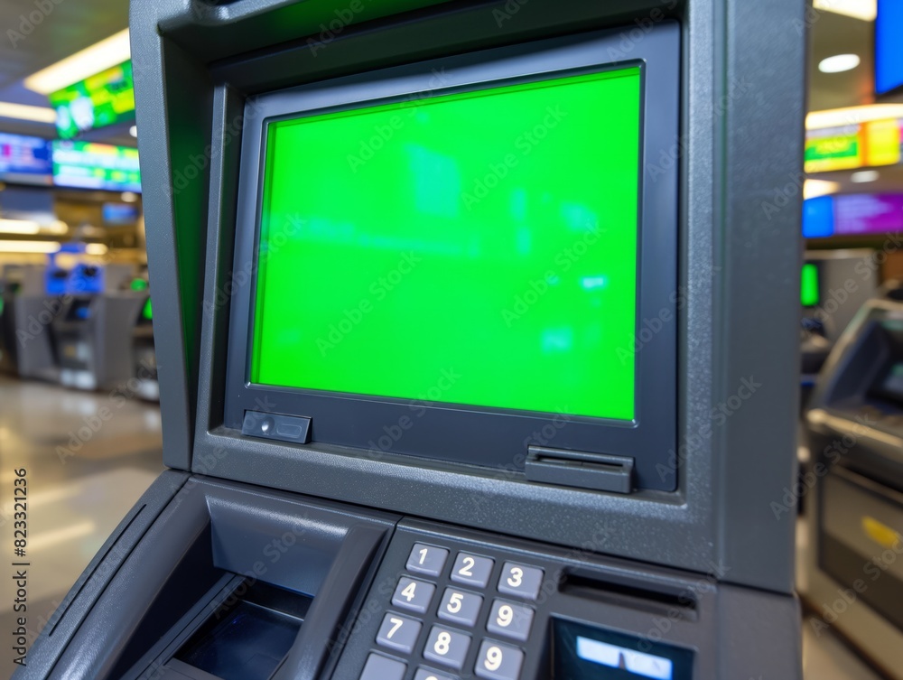 A green screen with a black keyboard and a green background A green screen with a black keyboard and a green background