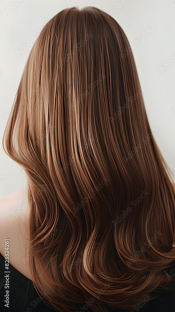 Portrait of a beautiful girl with luxurious long hair. Back view Portrait of a beautiful girl with luxurious long hair. Back view