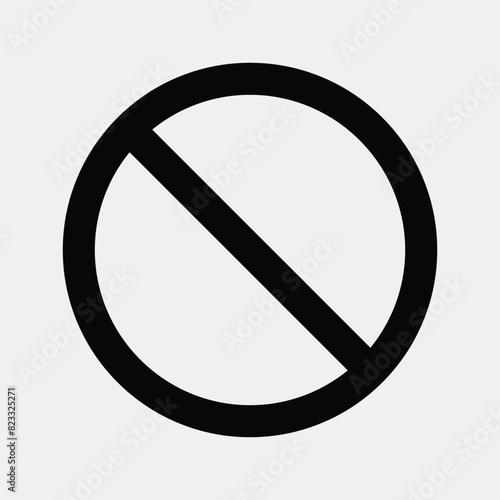 no sign vector, banned icon