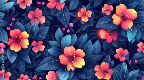 Wallpaper Mural Stunning flower design for digital fabric printing. Torontodigital.ca