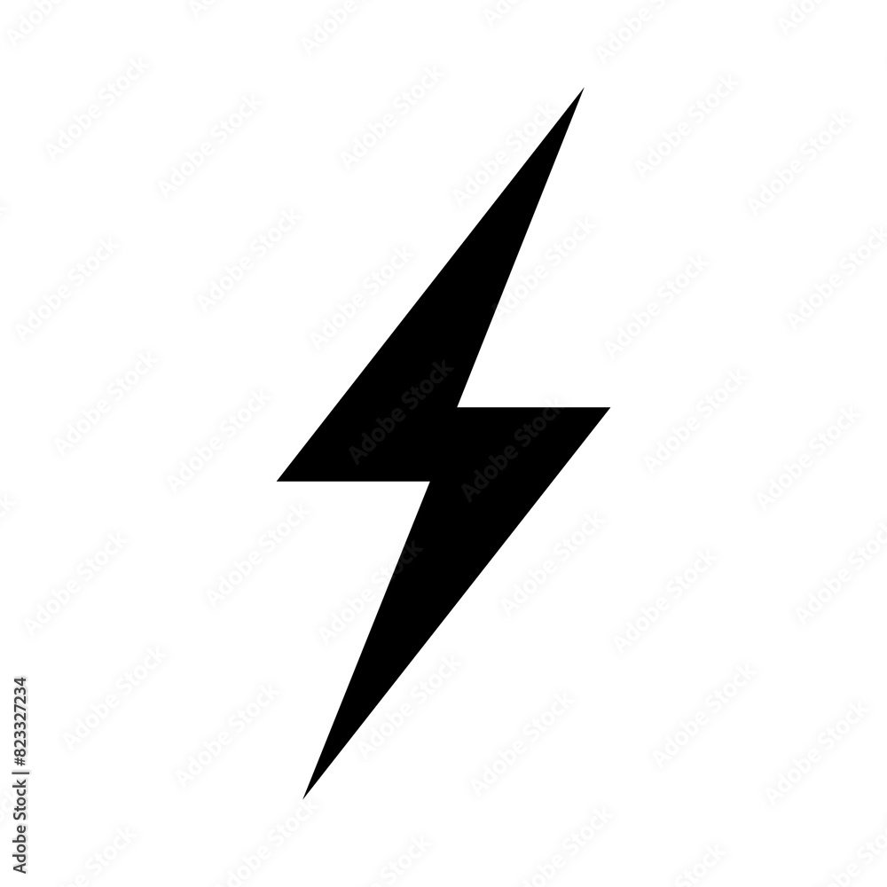 Lightning bolt icon. Thunder light. Black lightening logo isolated on white background. Electric thunderbolt for design print. Fast power. Energy s symbol. Flash shock element. Vector illustration Lightning bolt icon. Thunder light. Black lightening logo isolated on white background. Electric thunderbolt for design print. Fast power. Energy s symbol. Flash shock element. Vector illustration
