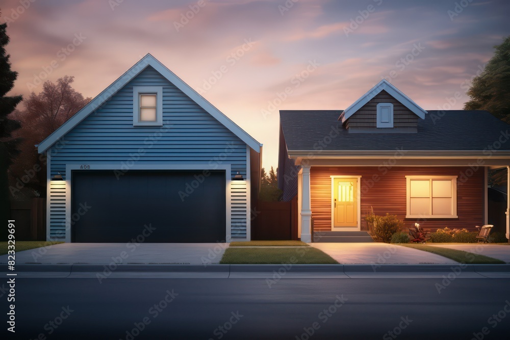 3d rendering of house model for real estate
