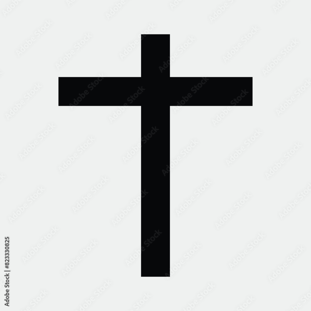 Christianity symbol black cross on a white Christianity symbol black cross on a white