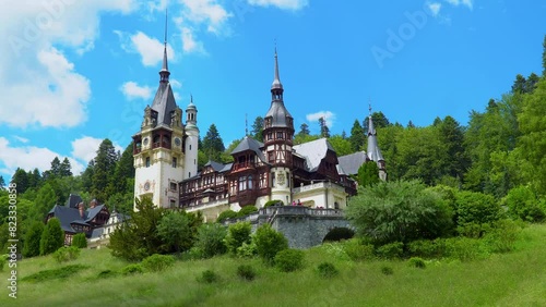 Peles Castle in Sinaia, Romania. A summer residence for King Carol I of Romania. photo