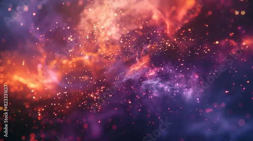 A nebula of defocused particles with a dreamy atmosphere