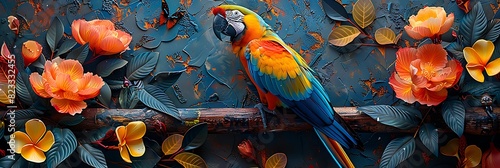 Deep the heart of the Amazon rainforest a vibrant parrot named Rio squawks loudly from his perch amongst the canopy his colorful plumage a testament to the rich biodiversity of his lush jungle home