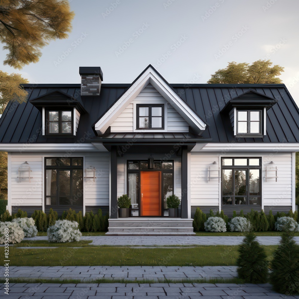 3d rendering of house model for real estate 
