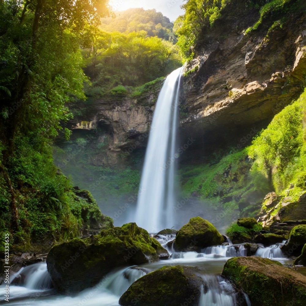 Obraz premium waterfall in the forest
