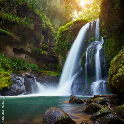 waterfall in the forest 2