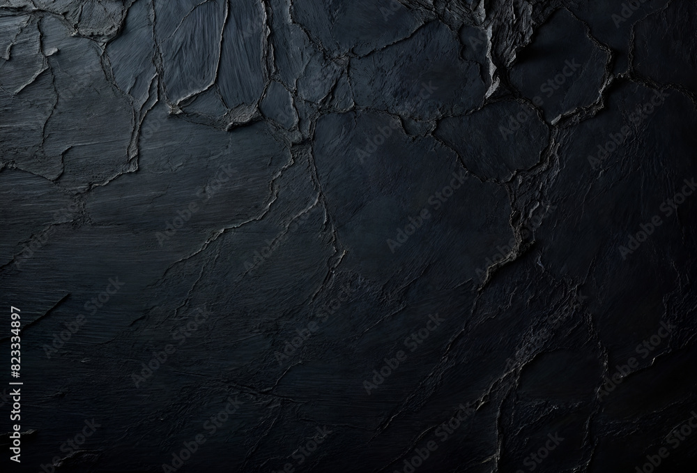 A rough-textured black wall background. A black grunge wall. A rough-textured black wall background. A black grunge wall.