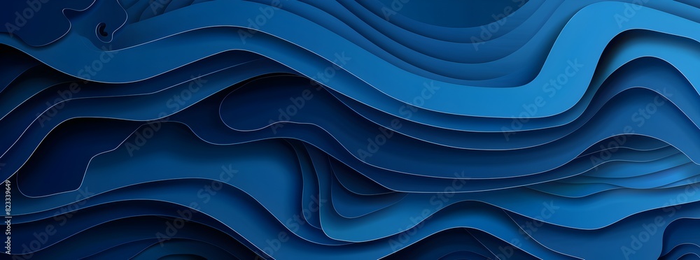 Abstract blue background with paper cut waves
Abstract blue background with paper cut waves