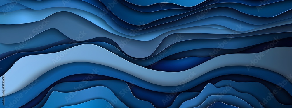 Abstract blue background with paper cut waves
Abstract blue background with paper cut waves