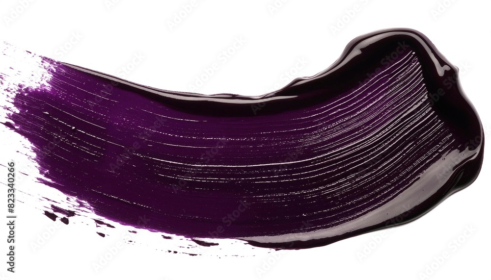 Purple smear of brush stroke on white Purple smear of brush stroke on white