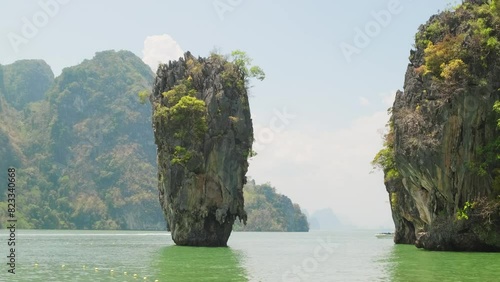 James Bond Island Phangnga Thailand, beautiul nature sea beach in Tapu island
 photo