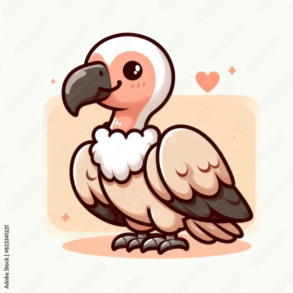 A cartoon bird with a heart on its chest A cartoon bird with a heart on its chest
