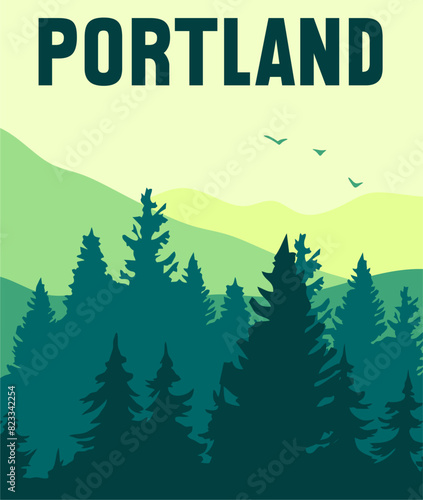 portland oregon state with beautiful views