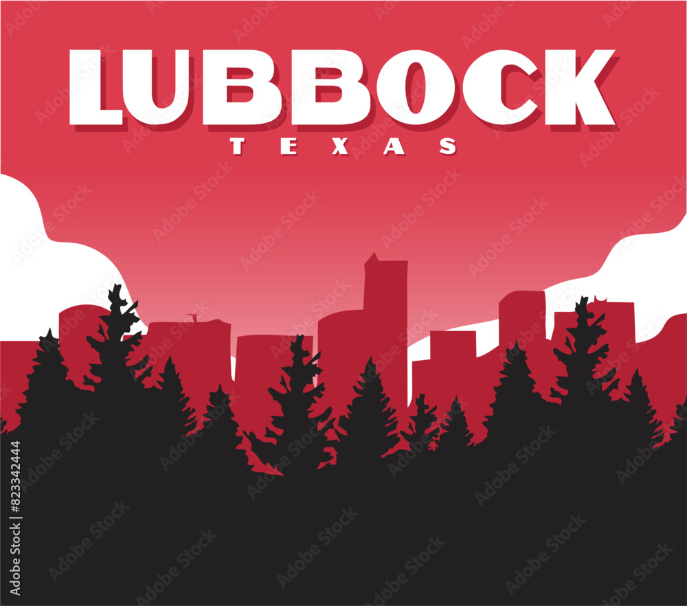 Fototapeta premium Lubbock Texas with beautiful views