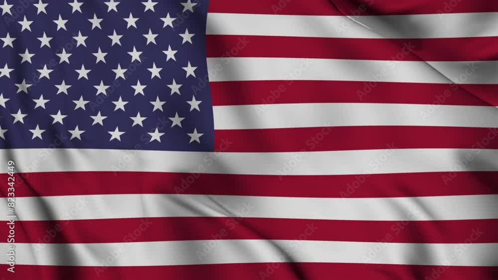 United States Flag waving animation seamless loop. 4k United States Flag waving animation seamless loop. 4k