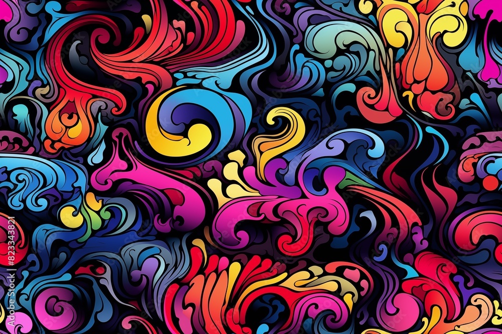 Abstract psychedelic seamless pattern Abstract psychedelic seamless pattern